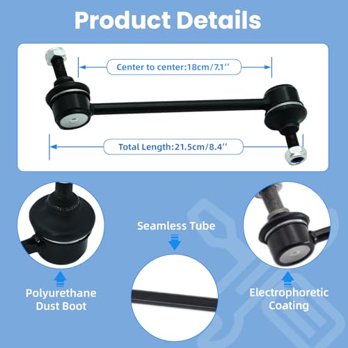 2Pcs K6662 Rear Sway Bar Link Fit for Buick 2005-09 Allure, 1997-05 Century, 2005-09 Lacrosse, 1997-04 Regal, for Chevy 2000-13 Impala, 2000-07 Monte Carlo, 98-02 Intrigue, 97-08 Grand Prix - size: K6662 X2