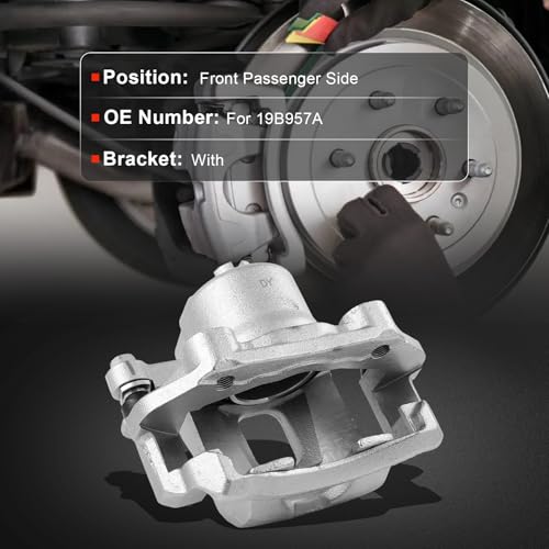 cciyu Front Right Disc Brake Caliper Assembly With Bracket 19B957A - size: Front Right[19B957A]