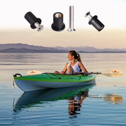 48 Pairs M5 Neoprene Rubber Well Nuts for Kayak with Brass Inserts - size: 48 Pairs 5mm Rubber Well Nuts