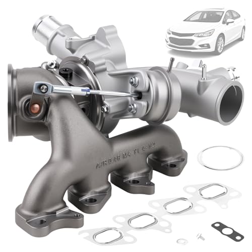 55565353 1.4L Turbocharger with Gaskets Repair kits Compatible with 2011-2015 Chevy Chevrolet Cruze, 2012-2020 Sonic, 2013-2021 Trax, 2013-2021 Buick Encore - size: Turbo with Gasket Kit