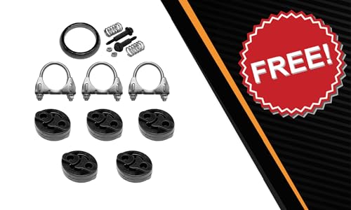 Exhaust Resonator Pipe & Muffler Kit Compatible with Toyota Matrix 2005-2008 1.8L | Pontiac Vibe 2005-2008 1.8L | Stainless Steel | Northeastern Exhaust | Includes Gasket, Clamps, Hangers and Bolt Kit