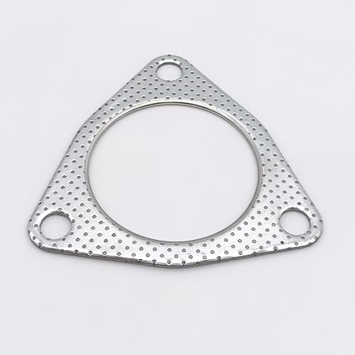 3 Inch Exhaust Gasket 3-Bolt Flange 76.5mm Graphite w/Fire Ring 2 Pcs - size: 3 in