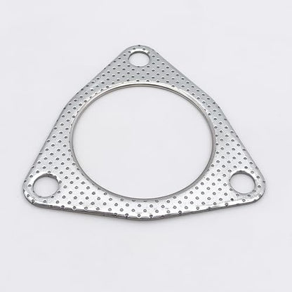 3 Inch Exhaust Gasket 3-Bolt Flange 76.5mm Graphite w/Fire Ring 2 Pcs - size: 3 in