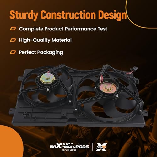 maXpeedingrods Radiator Condenser Cooling Fan Assembly for Volkswagen Beetle 1998-2006, 1C0121206A 1C0121206B 620-773 - size: 1C0121206A