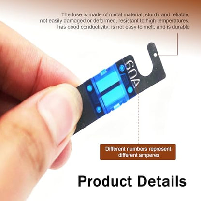 18 PCS Mini ANL Blade Fuse, 20A, 30A, 40A, 50A, 60A, 80A, 100A, 125A, 150A Automotive Electrical Fuse, Multi-Colored Car Truck Video Electronic System Fuse Replacement Kit (Multicolored)