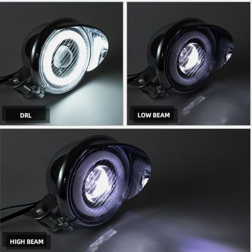 Motorcycle Auxiliary Light Set LED 3.9 inch Front Headlight Turn Signal with Bracket White lighting Driving Light for Cruiser Passing Light Motorcycle Fog lights ﻿