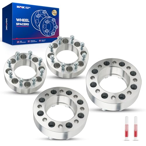 KAX 8x6.5 Hub-Centric Wheel Spacers 2 inch for Dodge Ram 2500 - color: Silver, size: 8x6.5 -121mm -9/16"x18 -2" thick -4pcs-lip