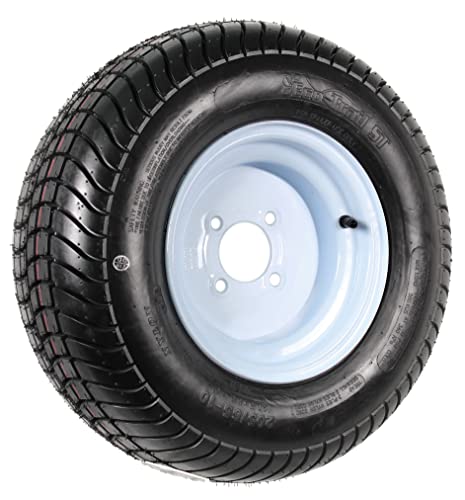 eCustomrim 2-Pack Trailer Tire Rim Assembly 205/65-10 20.5X8.0-10 White