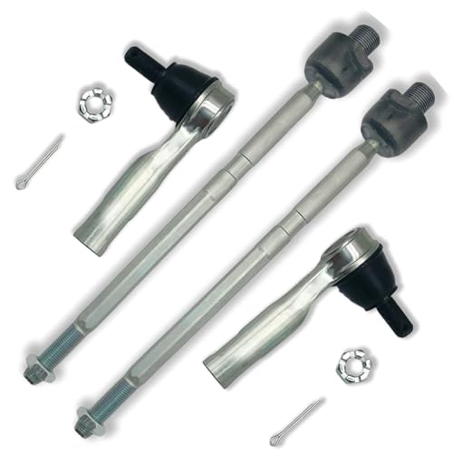 4pcs Front Inner & Outer Tie Rod Ends Kit Fit for Honda CR-V 2007 2008 2009 2010 2011 (Japan Built Models (1st Vin Digit J)) | ES800510 EV800689 - size: EV800689 X2 ES800510 X2
