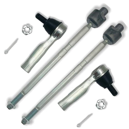 4pcs Front Inner & Outer Tie Rod Ends Kit Fit for Honda CR-V 2007 2008 2009 2010 2011 (Japan Built Models (1st Vin Digit J)) | ES800510 EV800689 - size: EV800689 X2 ES800510 X2