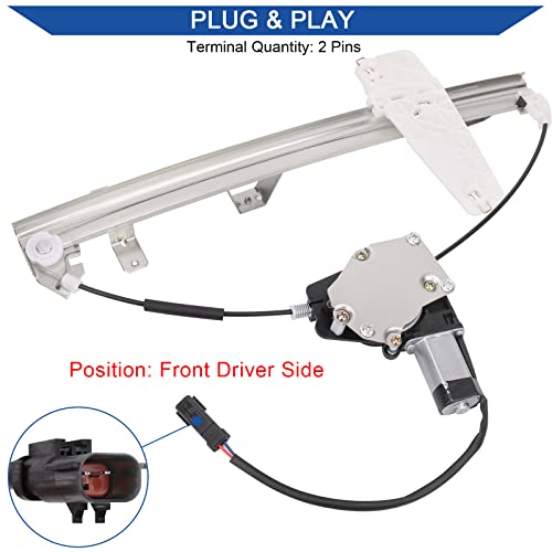 Obaee 741-556 Front Left Driver Side Power Window Regulator and Motor Assembly Compatible with Jeep Grand Cherokee WJ Series 2000-2004, Only Fit The Car Manufactured After 3/09/2000 - size: Front Left Driver Side