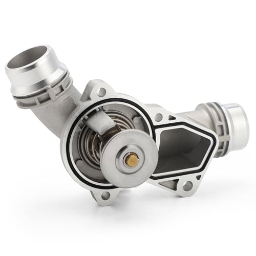 Upgrade Aluminium Thermostat Housing Assembly Compatible with BMW 323 325 328 330 525 528 530 X3 Z3 Z4 X5 1999-2006 - Replaces 11537509227 11531437040 11531436823 - color: 11537509227