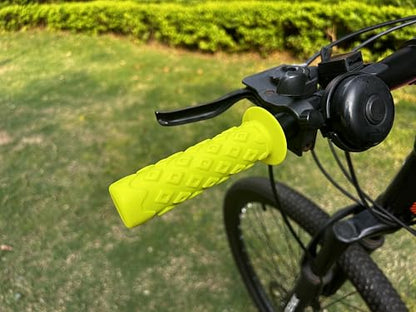 Bike Grips Bicycle Handlebar End Grips Replacement Handle Bar Grips Non-Slip Soft Rubber Protector for Mountain Bike Tricycle Wheel Chair - color: YELLOW