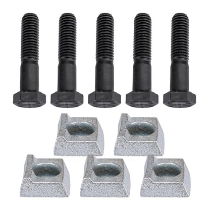 5 Pack Mobile Home Wheel Rim Bolts & Clamps, Durable Hardware Hexagon Bolt Replacement Axle Trailer Wheel Bolts and Wedges