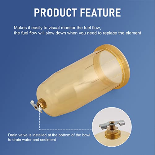 495-4 Fuel Tank Filter Bowl with Drain Valve