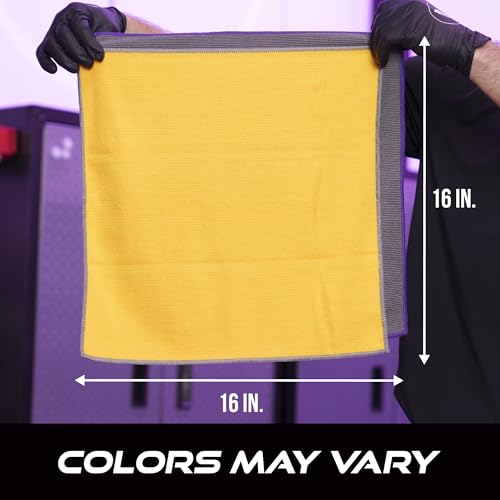 VIKING Microfiber Cleaning Cloth for Car Wax Removal, 16 x 16 Inch, 3 Pack