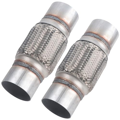 2 Pcs Exhaust Flex Pipe, 3''x 6''Stainless Steel Heavy Duty Exhaust Flex Pipe, Double Braid Exhaust Flex Tube, Overall Length 10'' - size: 3''x6''x10'', style: 2 PCS