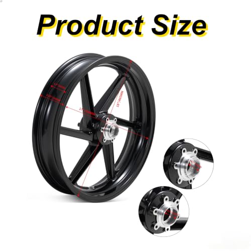 17"x3.5" Front Wheel Rim for Honda CBR600F 1995-1998 VFR750F 94-97 - color: Black, size: CBR600F 1995-1998 VFR750F 94-97 VFR400R 89-93