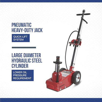 Strongway 35-Ton Quick Lift Air/Hydraulic Service Floor Jack - size: 35 Ton