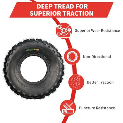 GarveeTech 23x7x10 ATV Tires, 2 Pack 23x7-10 ATV UTV Tires 23 7 10 All Terrain Tires for Trail, Desert, Mud, Dirt, Street, Sand, 6PR Tubeless - size: AT23X7-10, style: Pattern B