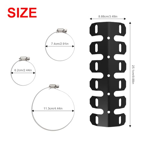 Larcele Motorcycle Exhaust Pipe Heat Shield Universal 9.8in/250mm MT/BHZ-01 - color: black