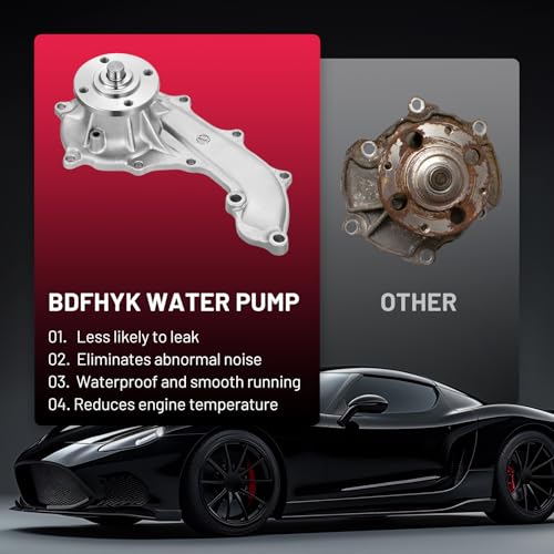 BDFHYK AW9293 Automotive Engine Water Pump Kit With Gasket Compatible with Toyota Tacoma 1995-2023,4Runner 1996-2000 2010, Hilux 2006-2022, T100 1994-1998, Replaces ‎AW9293 - size: AW9293