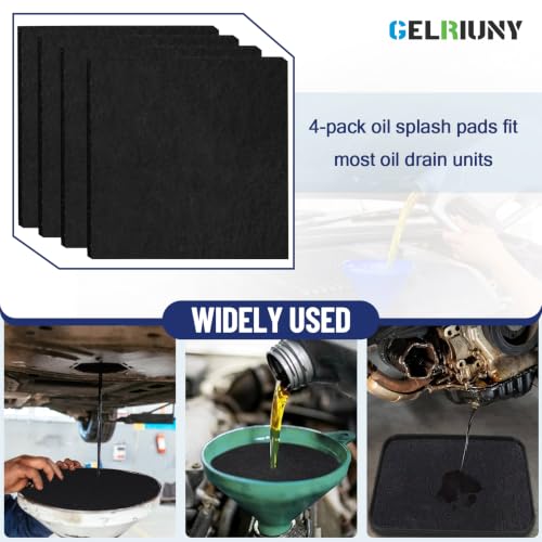 4 Pack 22" Oil Drain Splash Pad, Square Oil Change Mat, Oil Splash Pad - size: 4Pcs