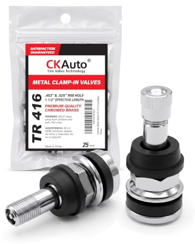 CKAuto 25 Pieces TR416 High Performance Metal Valve Stems - size: 25pcs