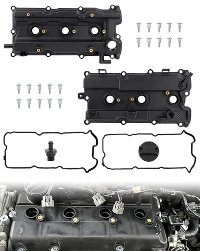 Engine Valve Cover w/Gasket, Bolts & Oil Cap for 3.5L Altima Maxima Quest - size: 13264-7Y010, 132647Y000