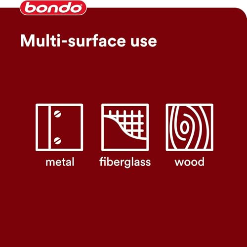 3M Bondo Glazing and Spot Putty 2 Pack (2 x 4.5 oz Tubes = 9 oz Total) Nitrocellulose red auto Body Finishing Putty for pinhole, Scratch and Small dent Repair on Metal, Fiberglass and Wood
