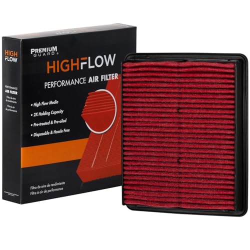 HIGHFLOW PA6124X High Performance, Pre-Oiled Disposable Engine Air Filter | Fits 2011-2015 Hyundai Sonata 2.4L; 2011-2014 Sonata 2.0L; 2012-2017 Azera 3.3L; 2014-2016 Kia Cadenza 3.3L - size: HIGHFLOW