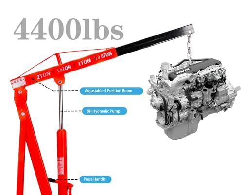 2 Ton Folding Hydraulic Engine Hoist with Load Leveler