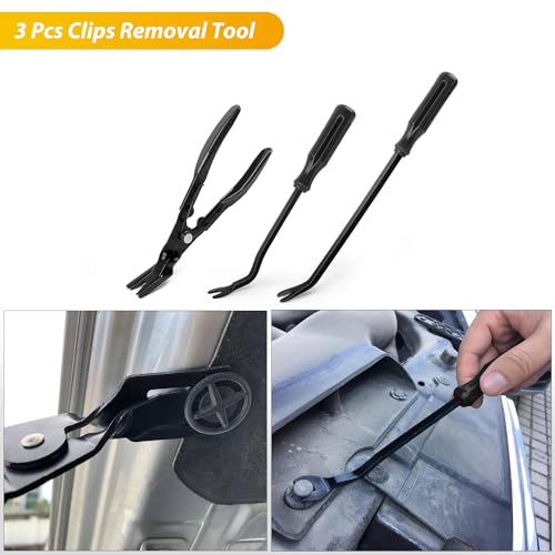 GOOACC 102Pcs Car Push Retainer Clips & Auto Fasteners Assortment - color: 102Pcs Black