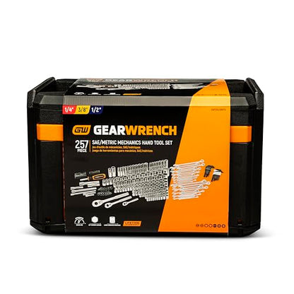 GEARWRENCH 257 Pc 72T 6 & 12 Pt SAE/mm Mechanics Tool Set | GW72XLCBMTS