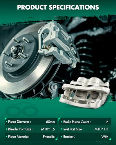 SCITOO - Rear Disc Brake Calipers Assembly w/Bracket For Chevy,For GMC - size: Rear[18B4814 & 18B4815]