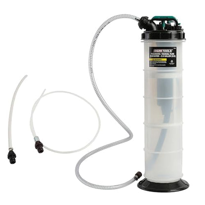 OEMTOOLS 24938 Pneumatic/Manual Fluid Extractor, 9.5L Oil Extractor Pump - size: 9.5 Liter