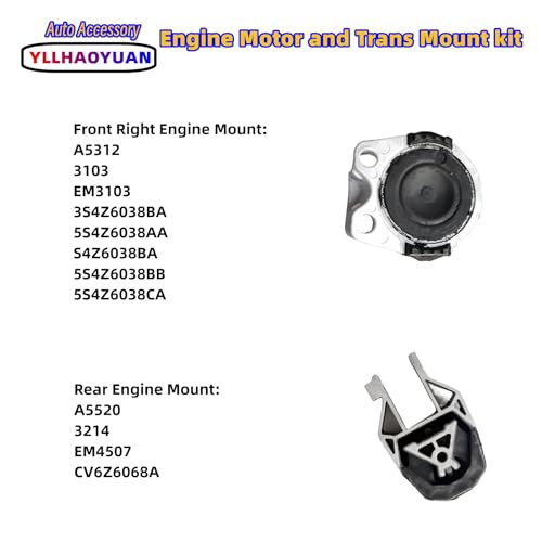 Yllhaoyuan Engine Motor Mount Set for 2012-2018 Focus 2.0L - size: 2012-2018 Ford Focus L4 2.0L