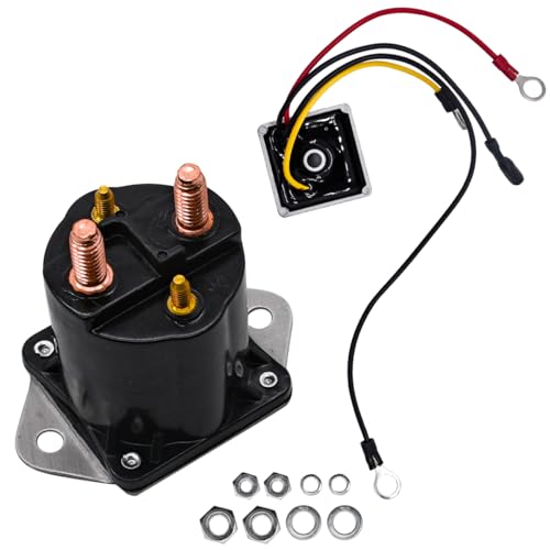 Golf Cart Starter Solenoid 12V for Club Car DS & Precedent Gas Golf Cart 1984-up Replace 1013609 1012275 435-154 1012275 with Voltage Regulator Rectifier