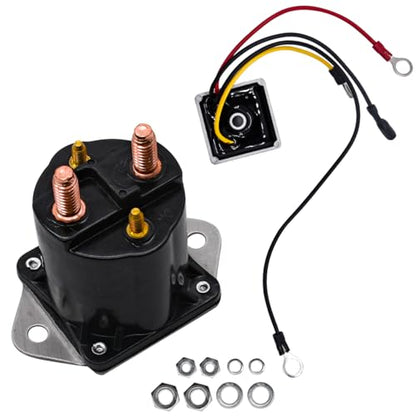 Golf Cart Starter Solenoid 12V for Club Car DS & Precedent Gas Golf Cart 1984-up Replace 1013609 1012275 435-154 1012275 with Voltage Regulator Rectifier