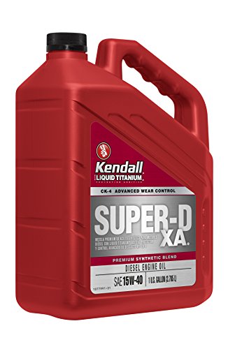 Kendall 1077886 Diesel Engine Oil (Super-D XA Premium Synthetic Blend API CK-4 with Liquid Titanium 15W40-1 Gallon), 128 fl. oz, 1 Pack