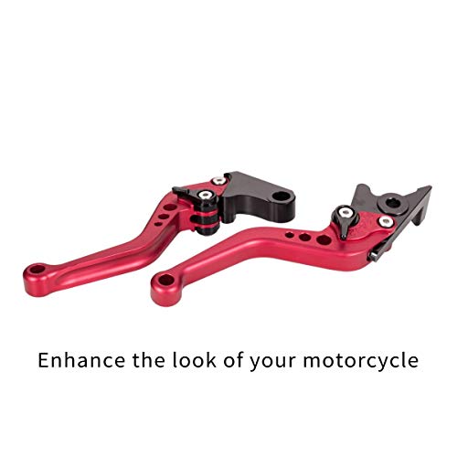 Hopider Short Brake Clutch Levers Compatible with GROM MSX125 2014-2026 - color: Red