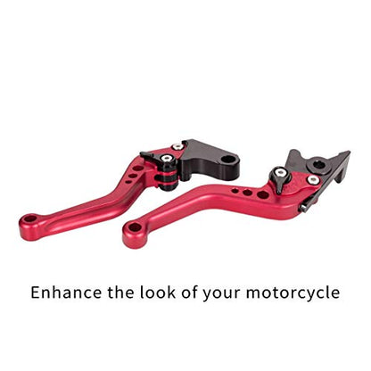 Hopider Short Brake Clutch Levers Compatible with GROM MSX125 2014-2026 - color: Red