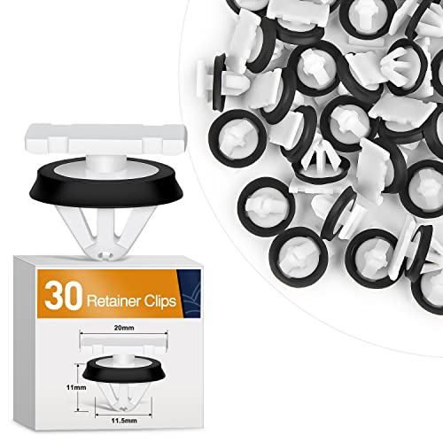 GOOACC 30pcs Body Side Exterior Trim Moulding Clip with Sealer for GM 11547581 Chevrolet Buick Cadillac GMC Enclave CT6 XT5 XTS Cruze - color: 30Pcs Exterior Trim Moulding Clip