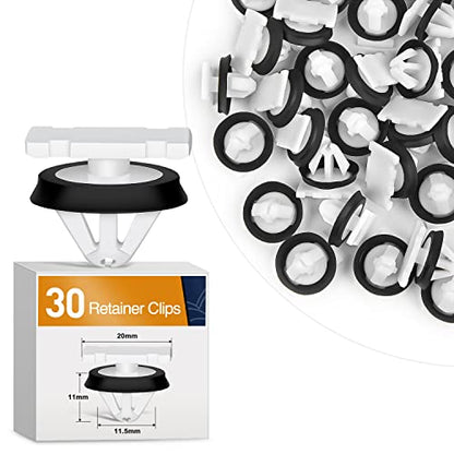 GOOACC 30pcs Body Side Exterior Trim Moulding Clip with Sealer for GM 11547581 Chevrolet Buick Cadillac GMC Enclave CT6 XT5 XTS Cruze - color: 30Pcs Exterior Trim Moulding Clip