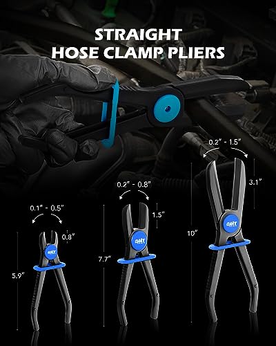 OMT Hose Pinch Off Pliers Set, 6Pc Line Clamp With Straight & 90° Pliers - style: Straight and Angled