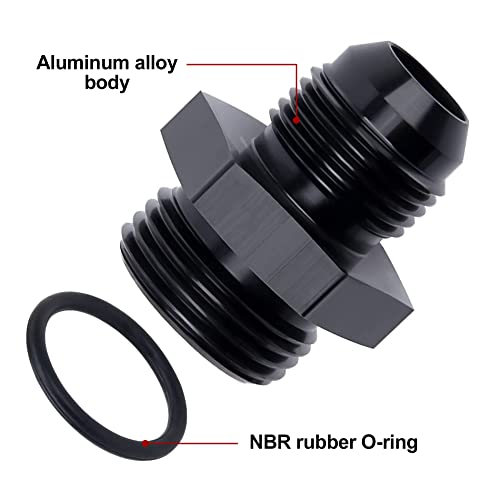 EVIL ENERGY 10AN Flare to AN12 ORB Male O-Ring 2PCS Fitting Adapter - size: 12AN ORB to 10AN