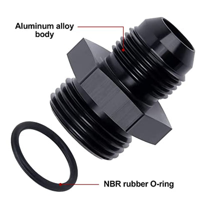 EVIL ENERGY 10AN Flare to AN12 ORB Male O-Ring 2PCS Fitting Adapter - size: 12AN ORB to 10AN