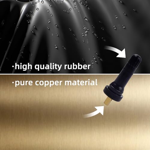 20Pcs TPMS 20008 Tire Valve Stem, Tire Pressure Sensor Rubber Valve Stems Kit for 0.453" Rim Holes, Snap-in Tire Pressure Sensor Valve Stem Compatible with Chevy Buick Cadillac