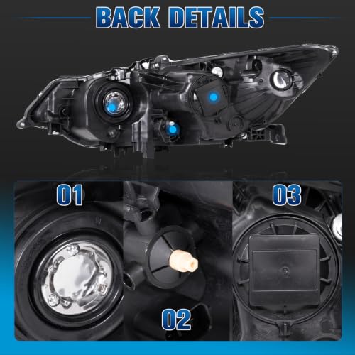 Headlights Compatible with 2009-2014 Acura TSX Sedan
