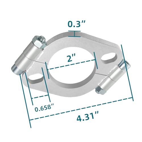2 inch Exhaust Flange Repair kit, 2PCS Split Flanges with 2 Bolts. - size: 2 inch-2pcs